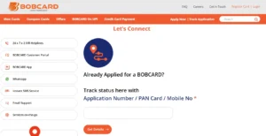 Bank of Baroda Credit card Application Status Check