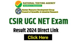 CSIR UGC NET Result 2024