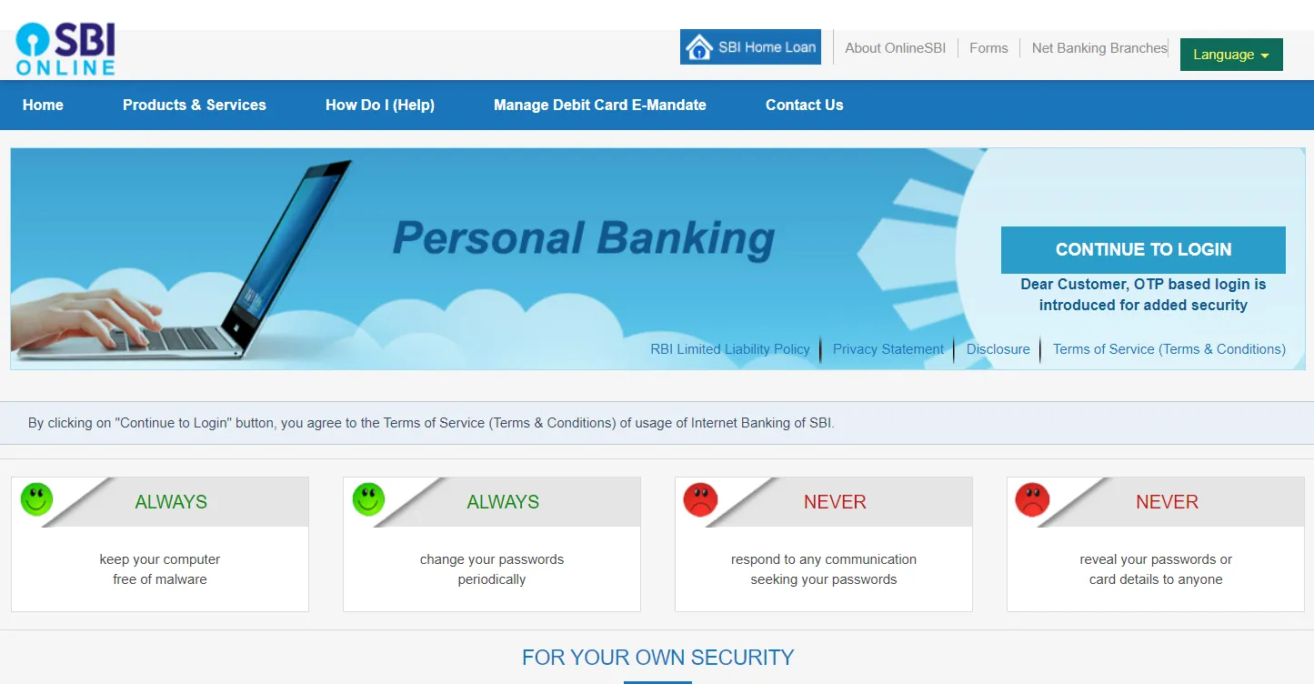 SBI Bank ka statement download