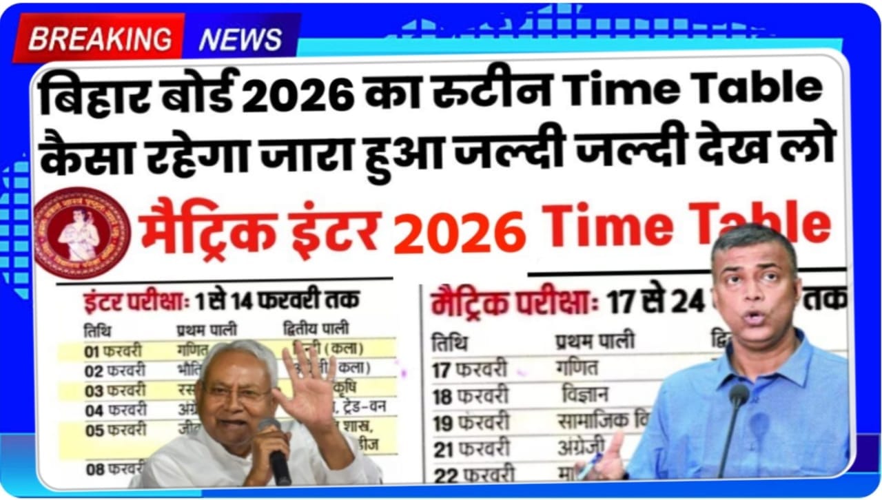Bihar Board Date Sheet 2026 Out