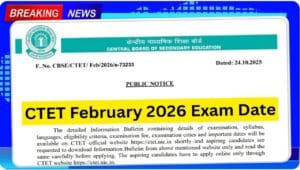 CTET 2026 Application Form Date