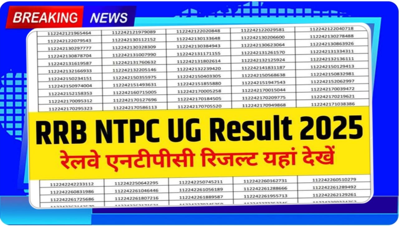 RRB NTPC UG Result 2025 Railway Board